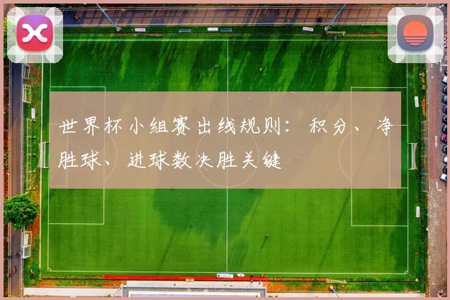 世界杯小组赛出线规则:积分、净胜球、进球数决胜关键